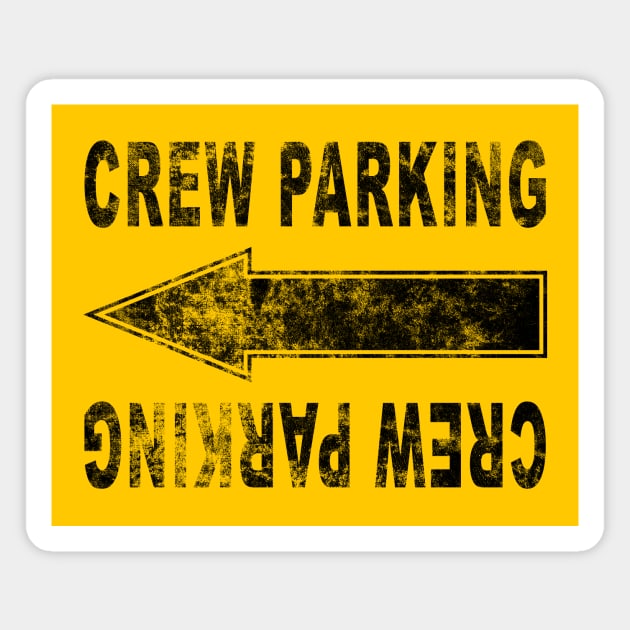 Crew Parking Directional (yellow shirt) Magnet by LazyDayGalaxy